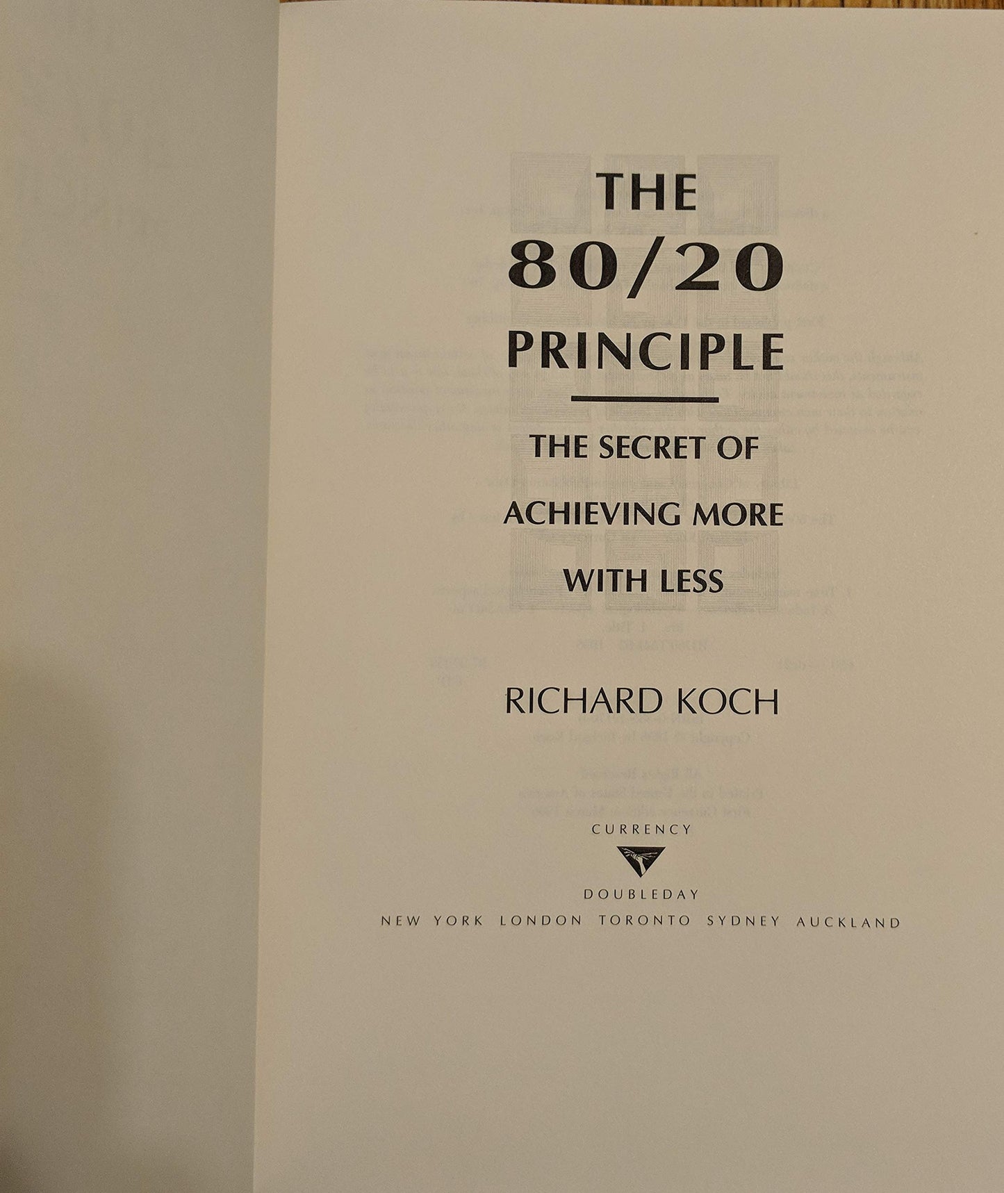 The 80/20 Principle: The Secret of Achieving More with Less
