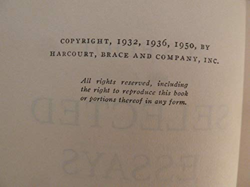 Selected Essays of T.S. Eliot (New Edition)