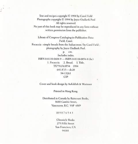 Focaccia: Simple Breads from the Italian Oven