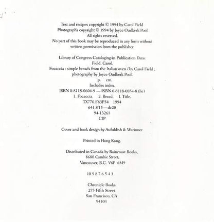 Focaccia: Simple Breads from the Italian Oven