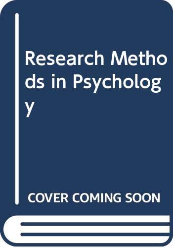 Research methods in psychology