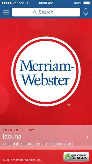 Merriam - webster Dictionary For Large Print Users