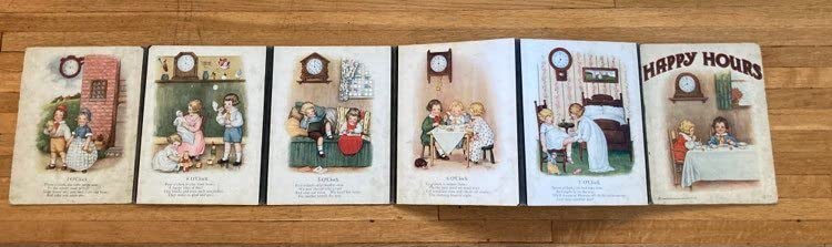 Happy Hours - Vintage Fold-out Hardcover - Gabriel&Sons Book No. 872