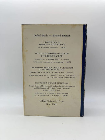 A Dictionary of Modern English Usage Second Edition