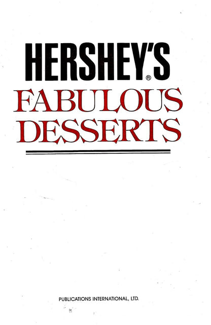Hershey's Fabulous Desserts