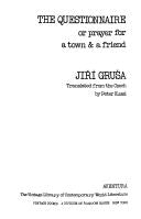 Questionnaire, Or, Prayer For A Town & A Friend