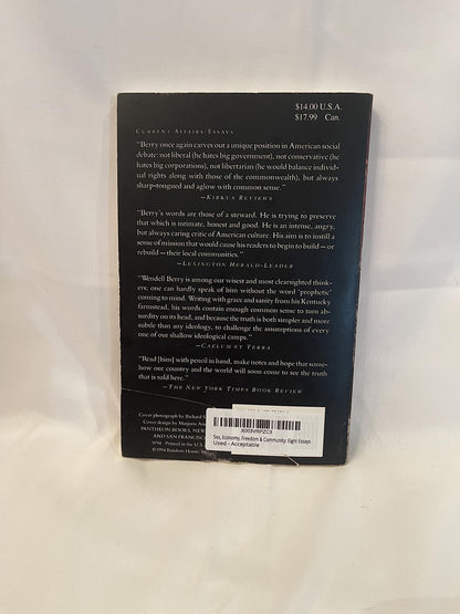 Sex, Economy, Freedom & Community: Eight Essays