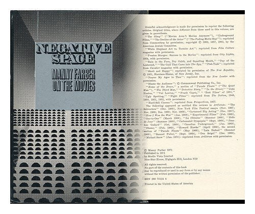 Negative Space: Manny Farber on the Movies