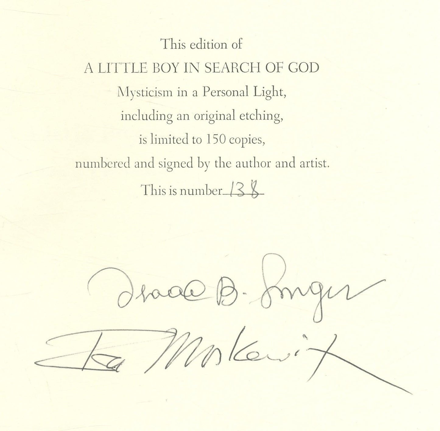 A Little Boy In Search of God: Mysticism: In A Personal Light