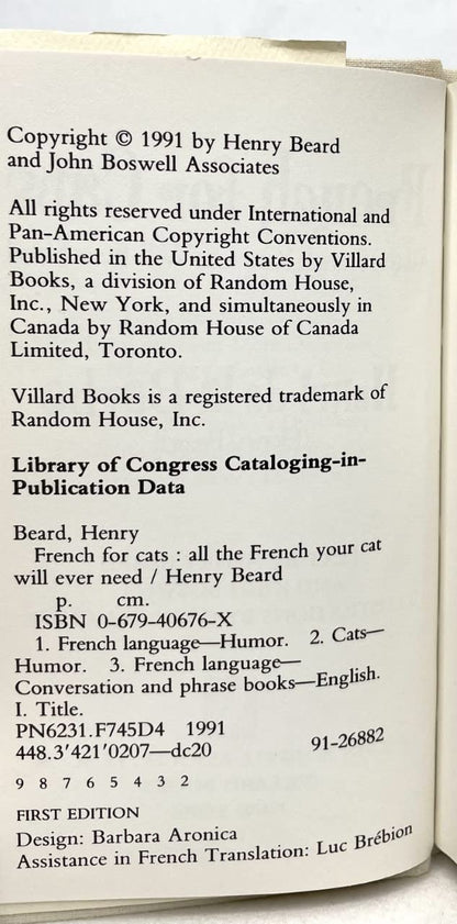French for Cats: All the French Your Cat Will Ever Need