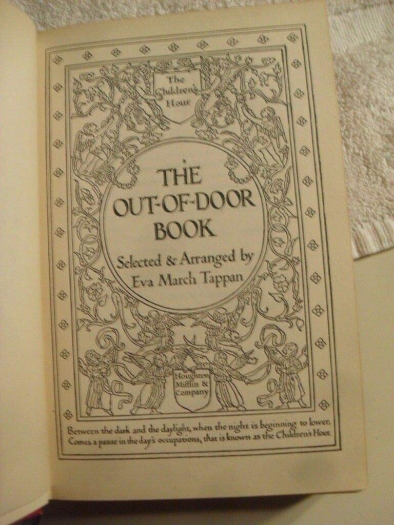 Rare The Out-Of-Door Book by Tappan Eva March Hardcover 1907 Antique Book