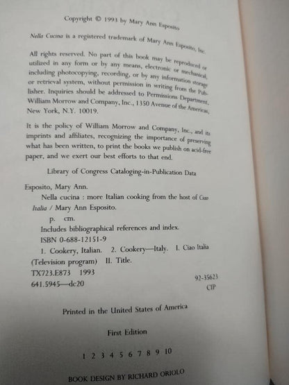 Nella Cucina: More Italian Cooking from the Host of Ciao Italia