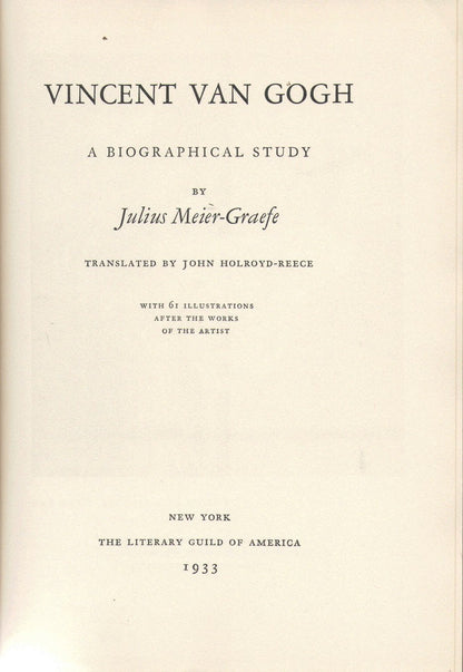 Vincent van Gogh; a biographical study
