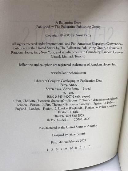 Seven Dials (Charlotte and Thomas Pitt)