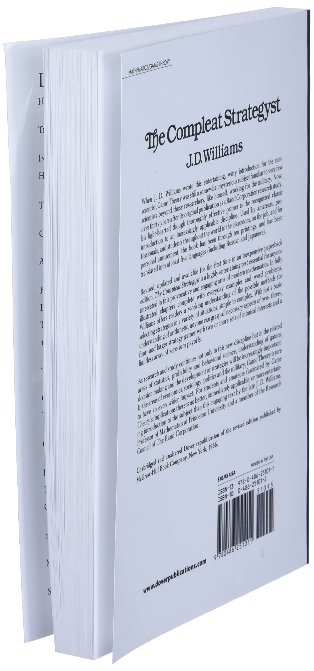 The Compleat Strategyst: Being a Primer on the Theory of Games of Strategy (Dover Books on Mathematics)