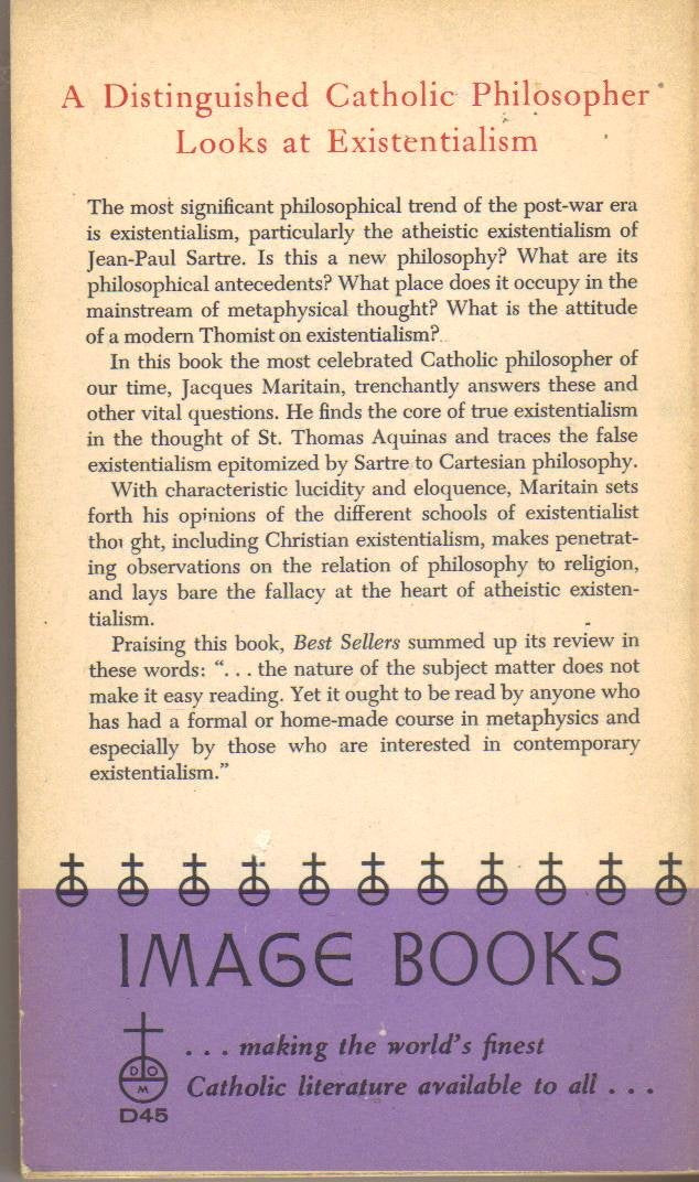 Existence and the Existent: An Essay on Christian Existentialism