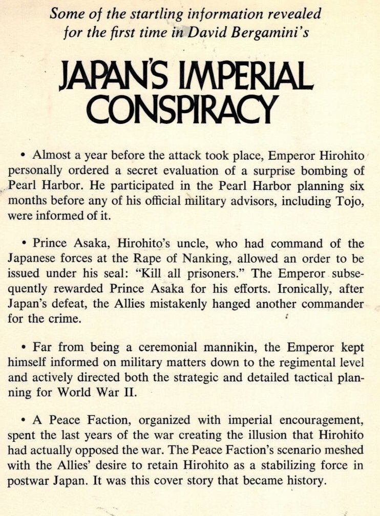 Japan's Imperial Conspiracy