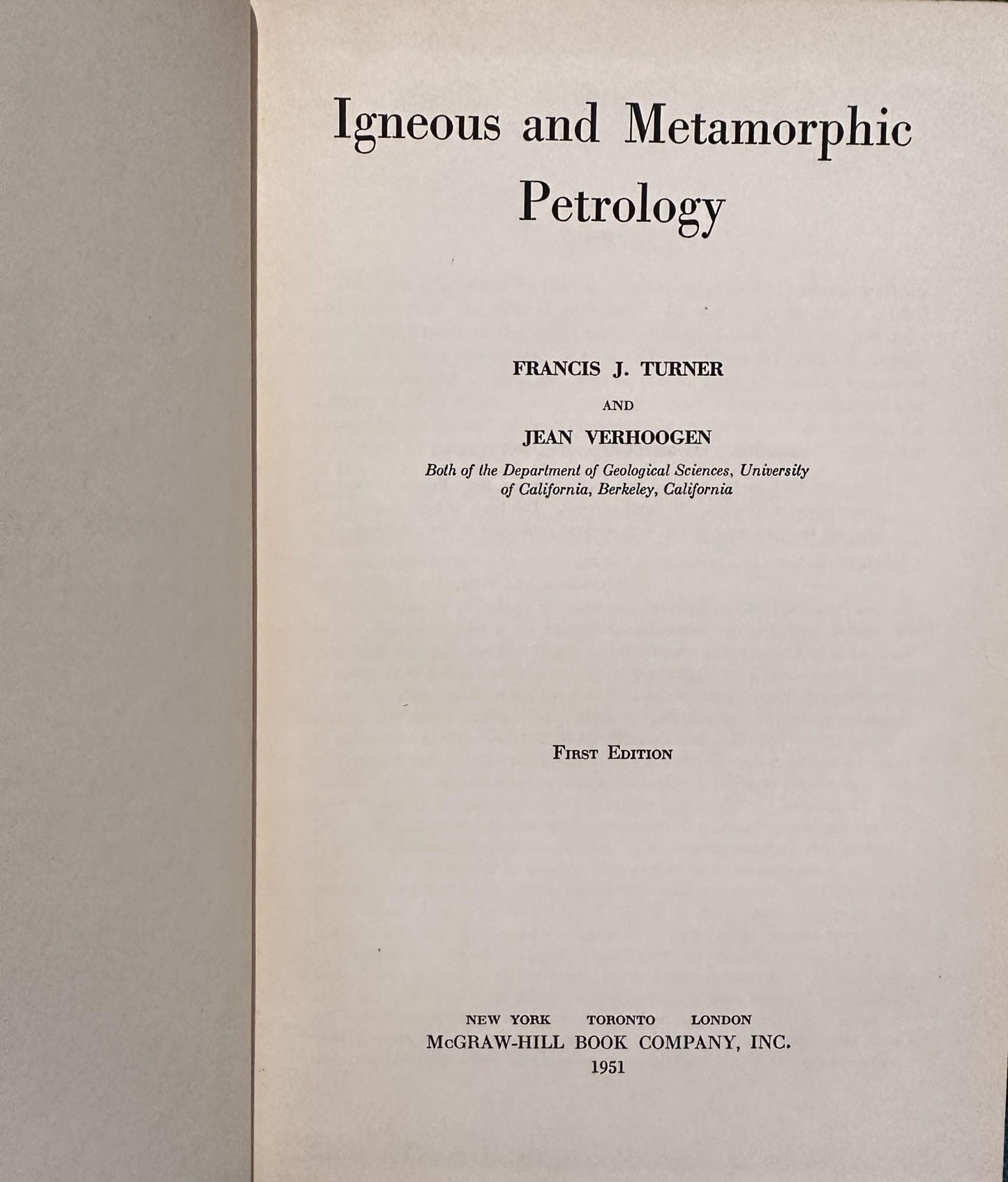Igneous and Metamorphic Petrology (International Series in the Earth Sciences)