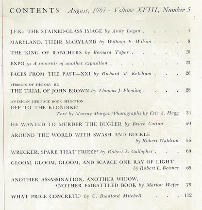 American Heritage: The Magazine of History, Vol. XVIII, No.5 , August 1967