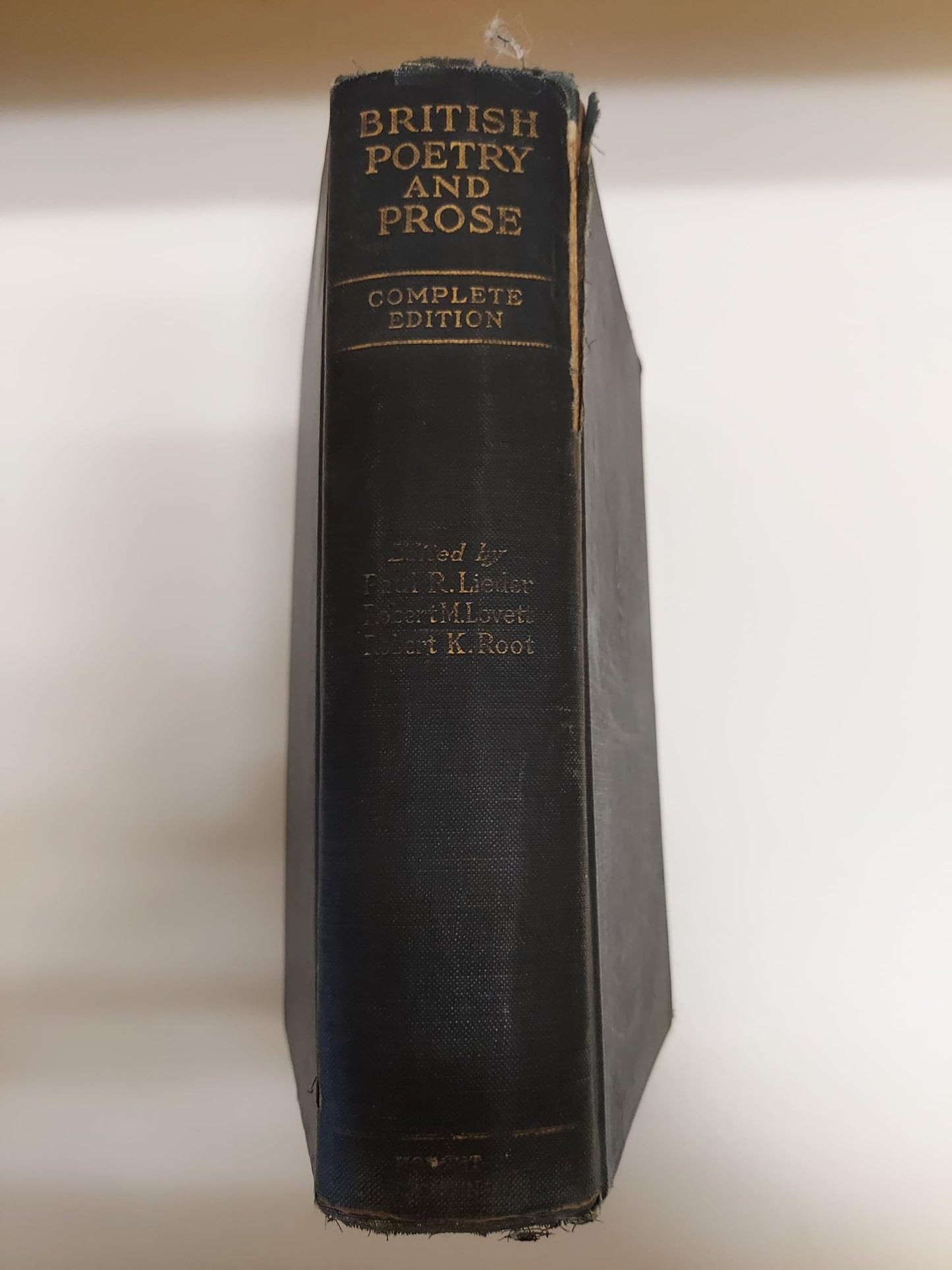 British Poetry and Prose: A Book of Readings