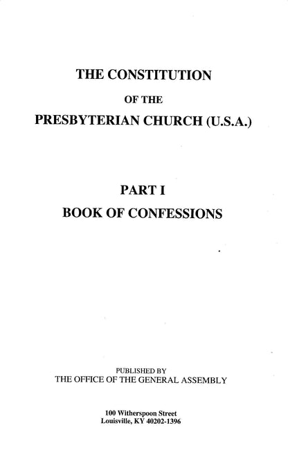 The Book Of Confessions
