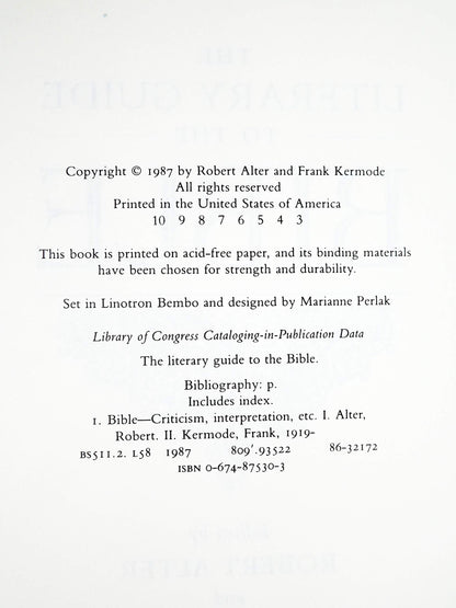 The Literary Guide to the Bible