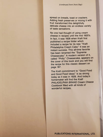 Kraft Philadelphia Brand Cream Cheese Cookbook