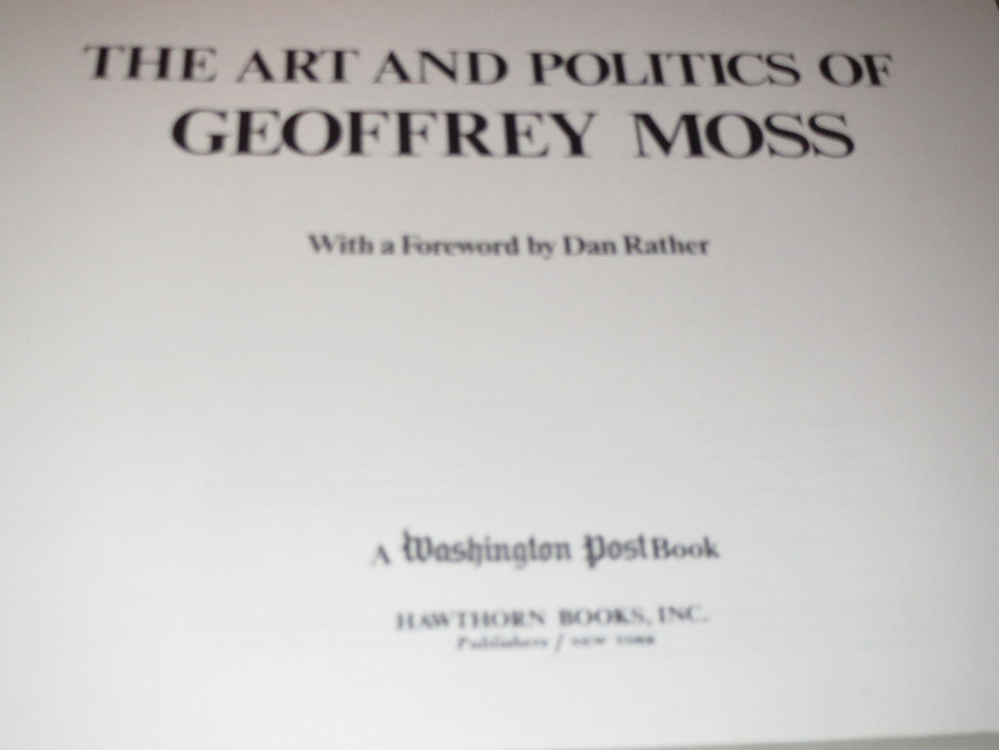 The art and politics of Geoffrey Moss