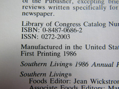 Southern Living 1986 Annual Recipes (Southern Living Annual Recipes)