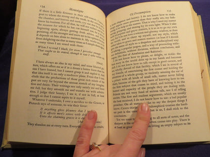 1943 SELECTED ESSAYS by MICHEL DE MONTAIGNE Hardcover by The Classics Club