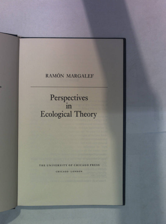 Perspectives in Ecological Theory