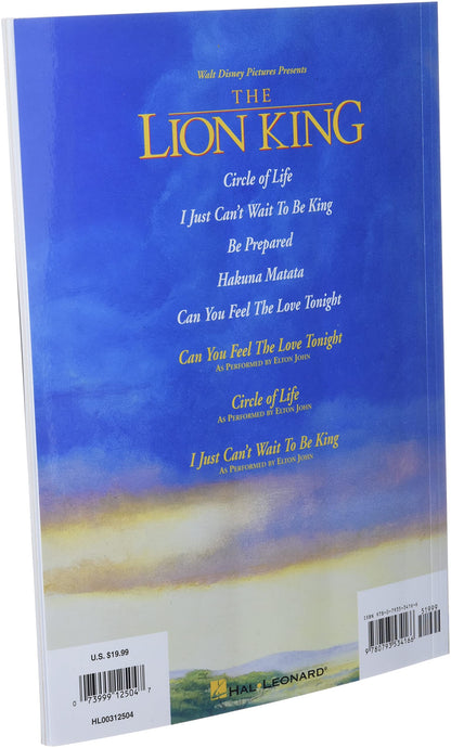 Walt Disney Presents The Lion King: Original Songs (Piano, Vocal)