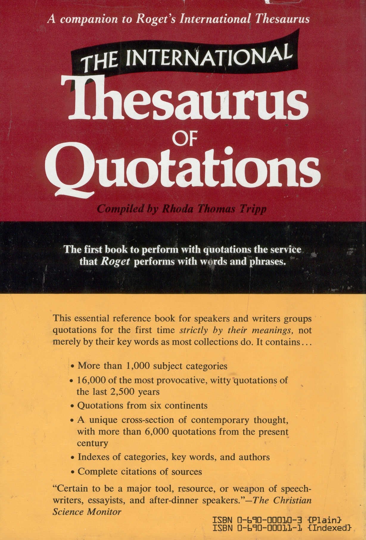 Roget's International Thesaurus-Fourth Edition, Completely Revised and Redesigned
