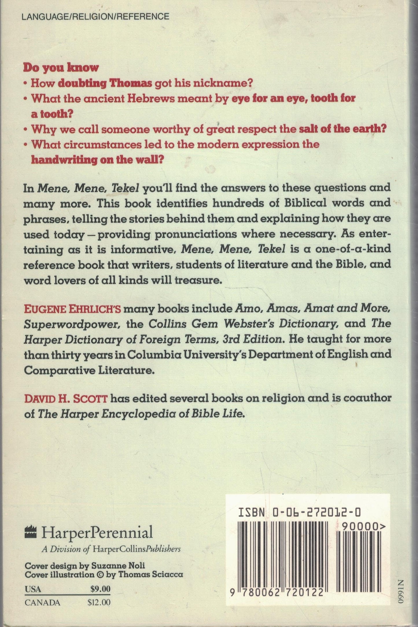 Mene, Mene, Tekel: A Lively Lexicon of Words and Phrases from the Bible