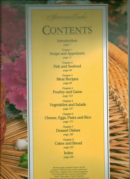America Cooks: A Culinary Journey from Coast to Coast: With 202 Full Color Photographs, With 201 Recipes (Cookbook Cook Book) - First Edition 1st Edition, 1st Printing 1989 (Large Table Top Cookbook)