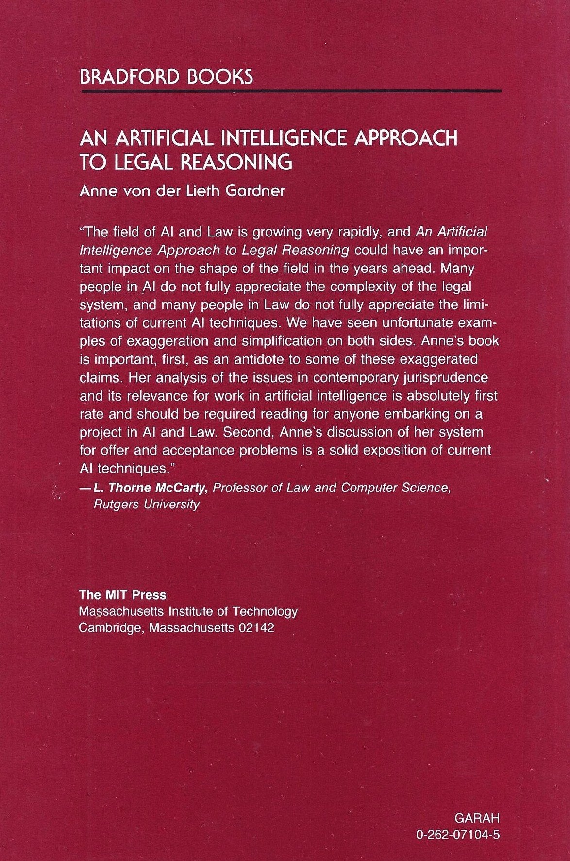 An Artificial Intelligence Approach to Legal Reasoning