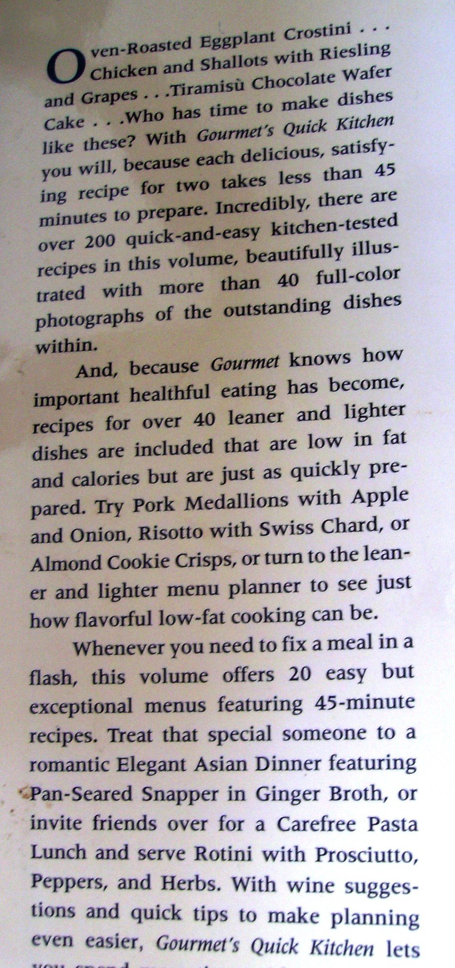 Gourmet's Quick Kitchen