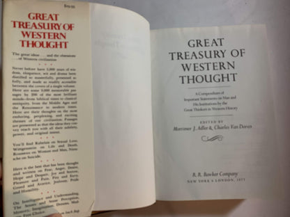 Great Treasury of Western Thought: A Compendium of Important Statements and Comments on Man and His Institutions by Great Thinkers in Western History