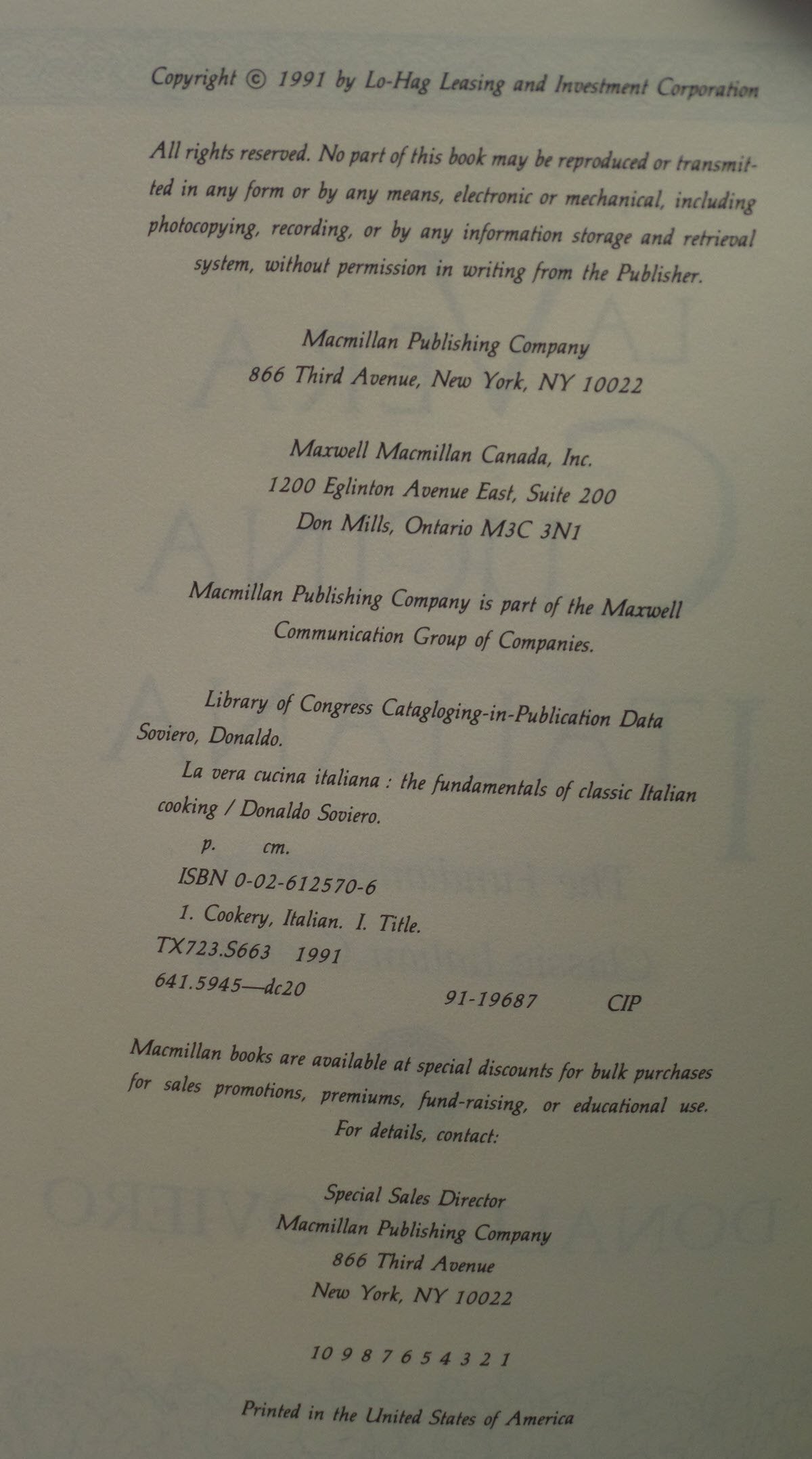 LA Vera Cucina Italiana: The Fundamentals of Classic Italian Cooking