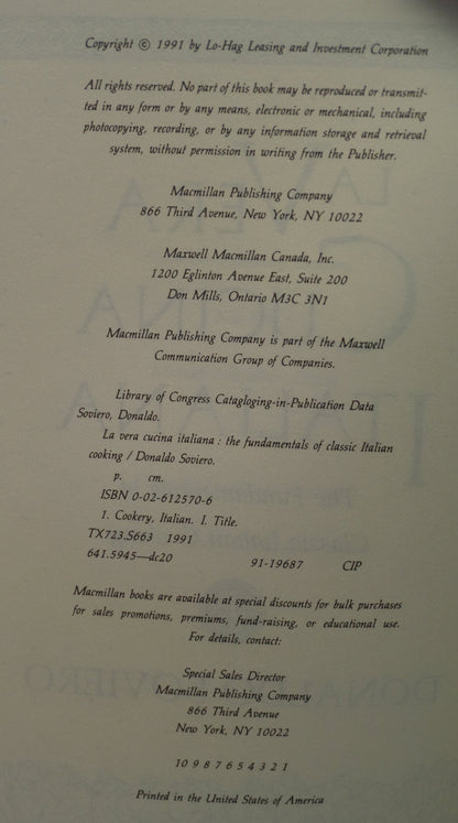 LA Vera Cucina Italiana: The Fundamentals of Classic Italian Cooking