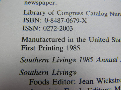 Southern Living 1985 Annual Recipes (Southern Living Annual Recipes)