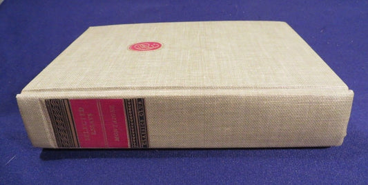 1943 SELECTED ESSAYS by MICHEL DE MONTAIGNE Hardcover by The Classics Club