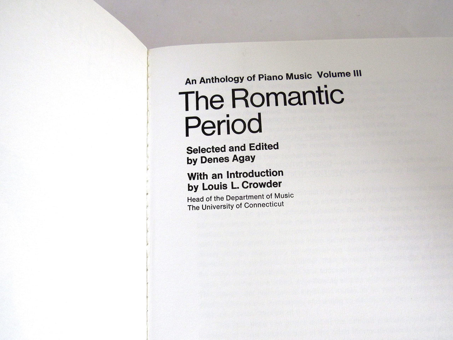 An Anthology of Piano Music Volume 3: The Romantic Period