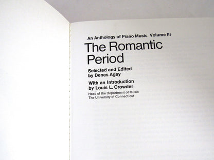 An Anthology of Piano Music Volume 3: The Romantic Period