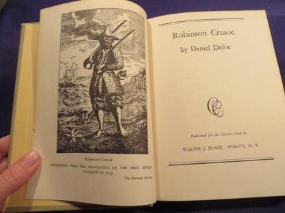 1941 ROBINSON CRUSOE by DANIEL DEFOE Hardcover by The Classics Club