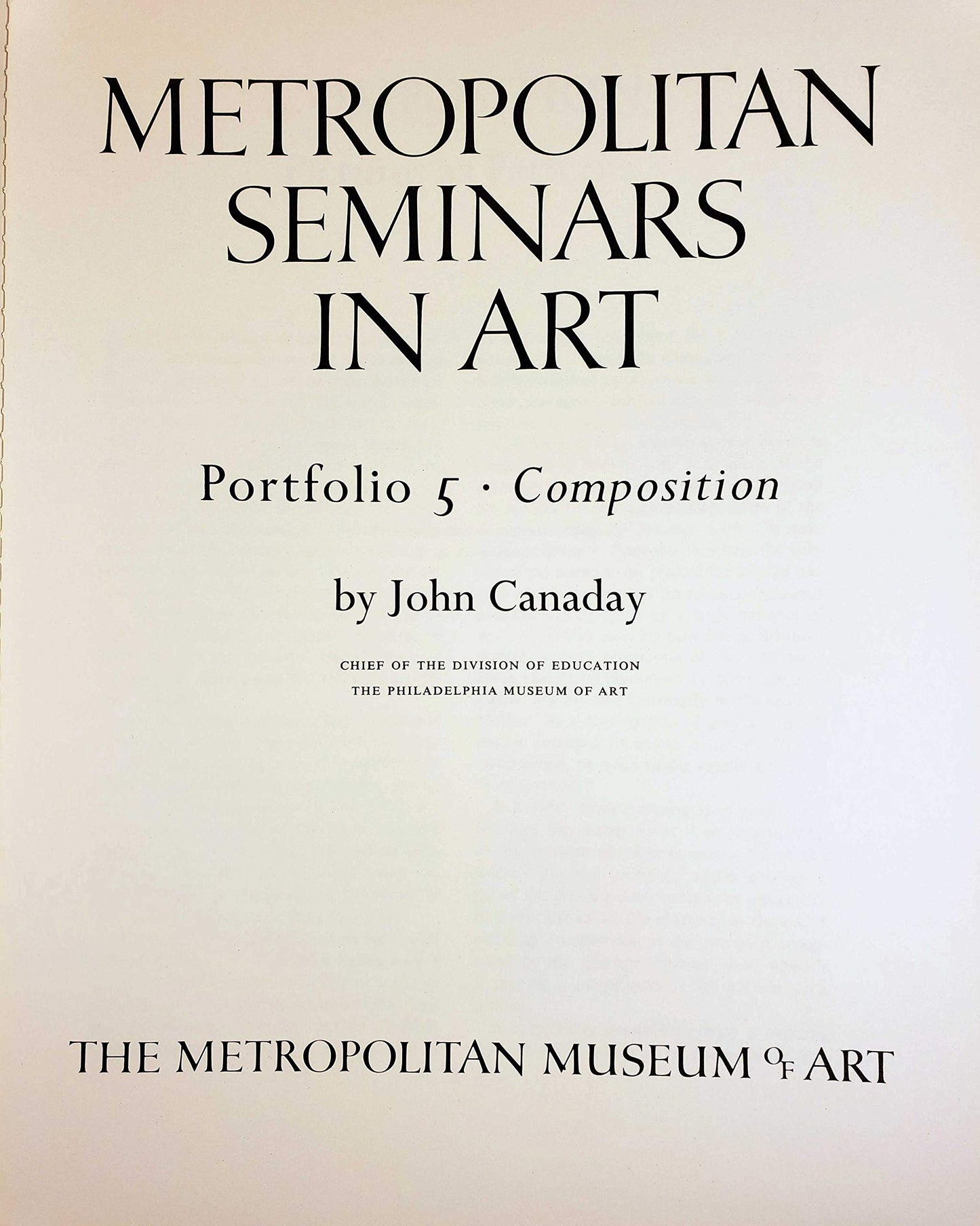 Metropolitan Seminars in Art, Portfolio 5: Composition as Pattern
