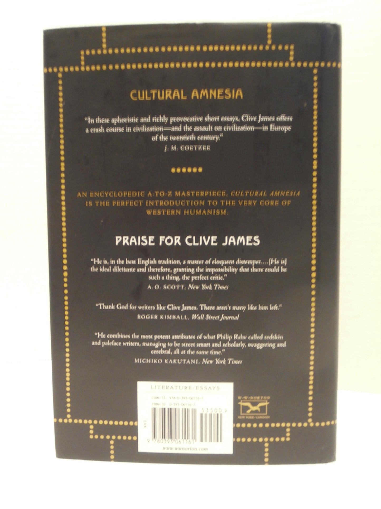 Cultural Amnesia: Necessary Memories from History and the Arts
