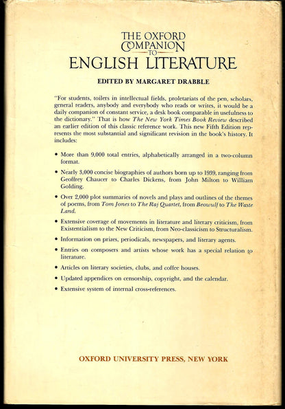 The Oxford Companion to English Literature, Fifth Edition