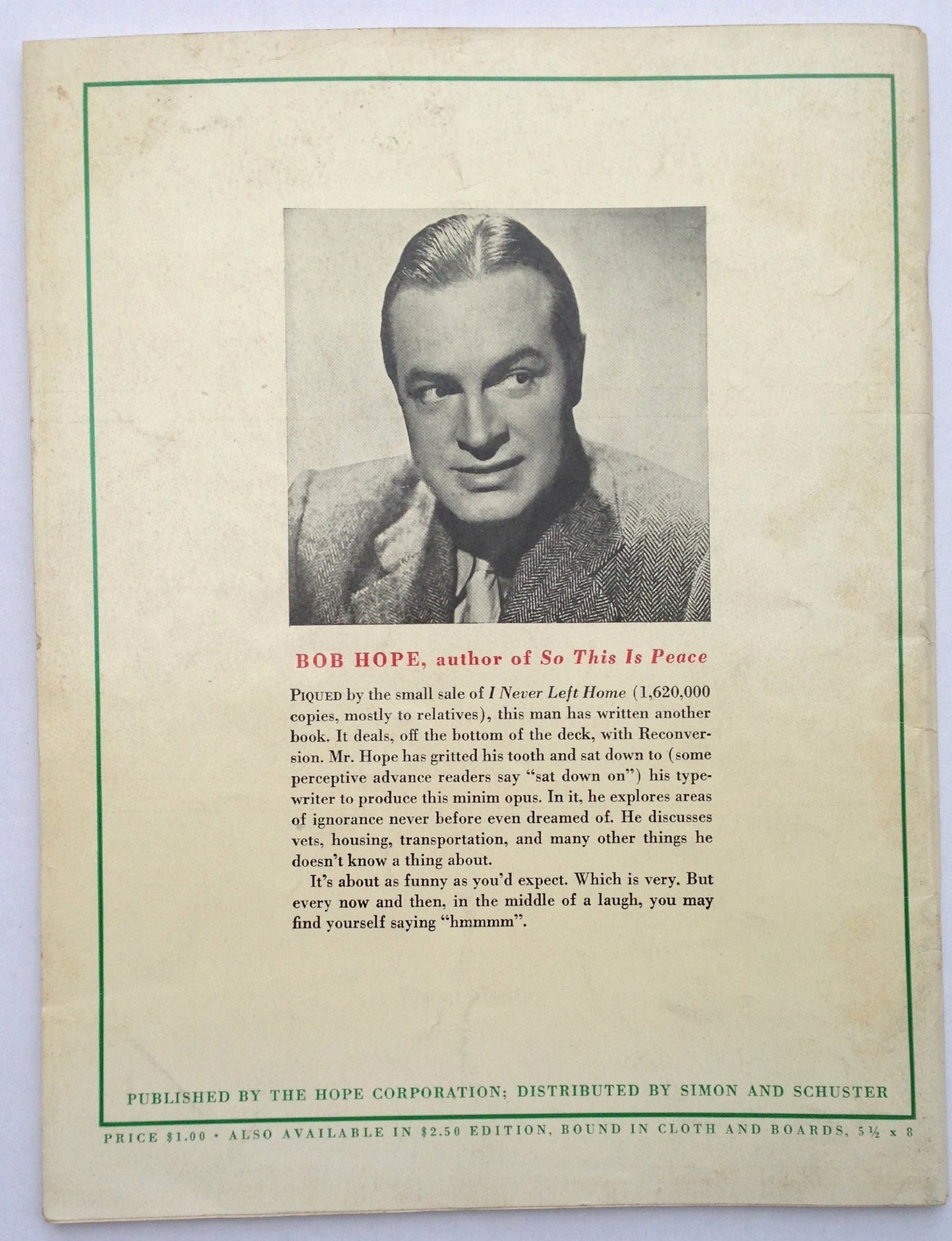 Bob Hope's So This is Peace