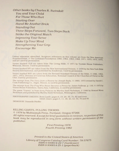 Killing Giants Pulling Thorns